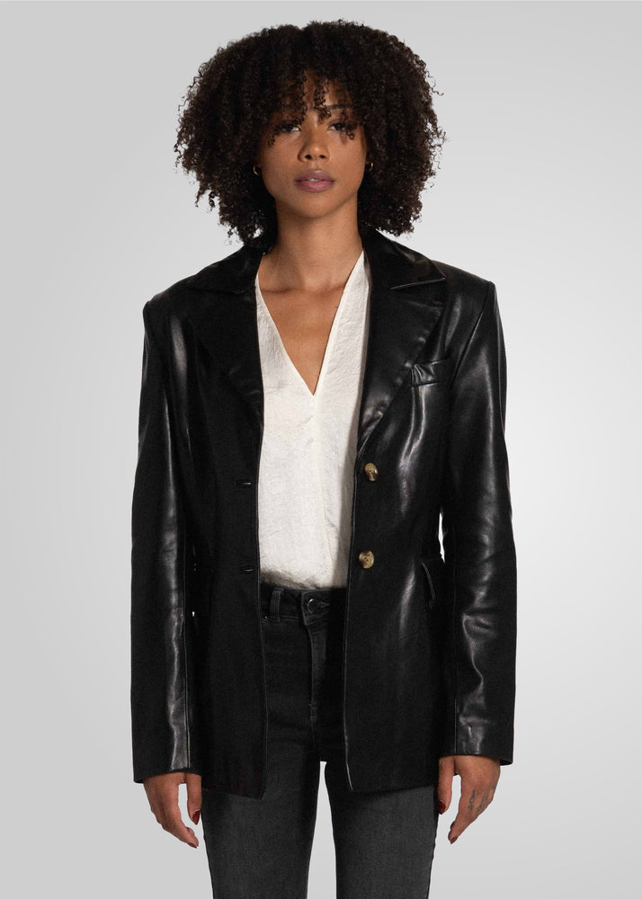 FENNA - TAILORED LEATHER BLAZER