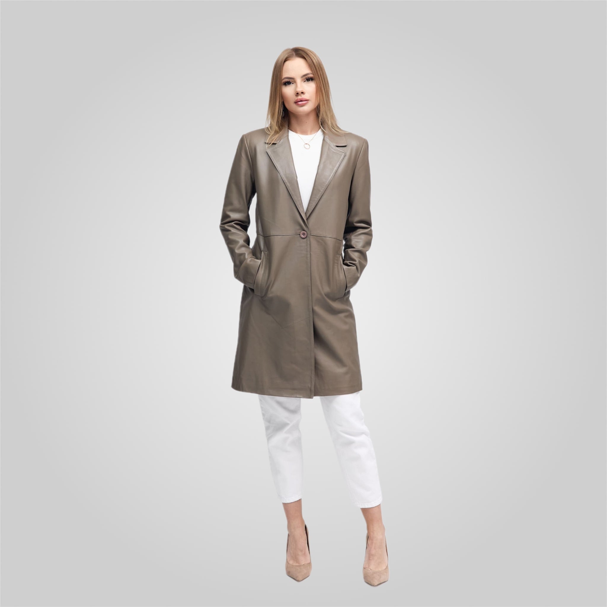 MELINDA - OVERSIZE KNEE LENGTH LEATHER TRENCH – Bod & Christensen