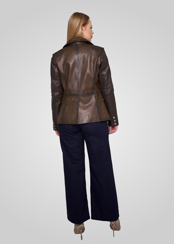 FENNA - TAILORED LEATHER BLAZER