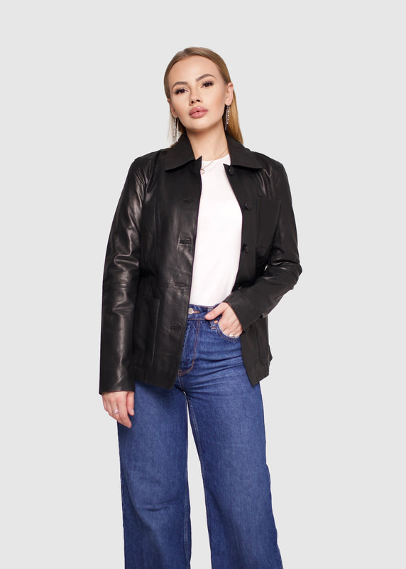 ANISSA - TAILORED LEATHER BLAZER