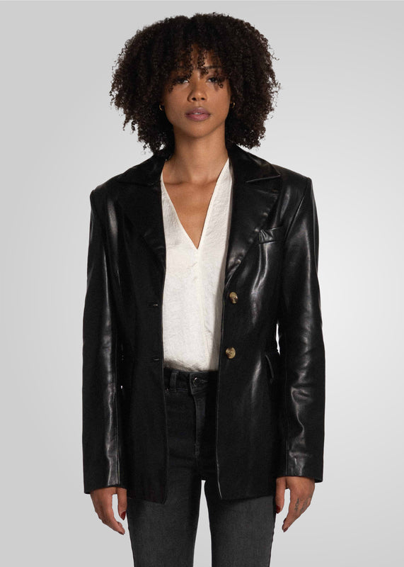 FENNA - TAILORED LEATHER BLAZER