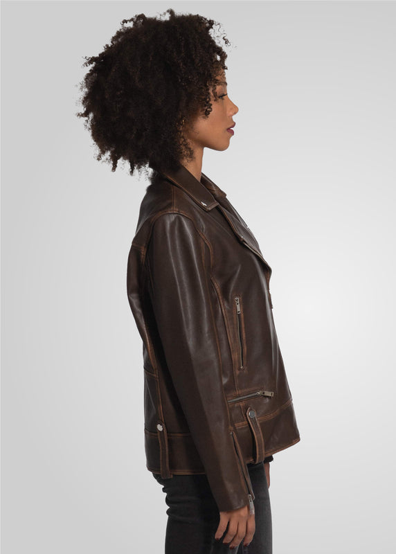 HARPER RUB-OFF - OVERSIZED BOYFRIEND JACKET