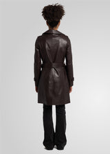 LAURE- KNEE LENGTH LEATHER TRENCH