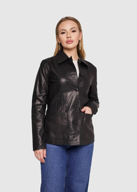 ANISSA - TAILORED LEATHER BLAZER
