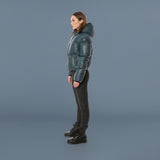 ROSA Leather Puffer Jacket With Adjustable Elastic Waist