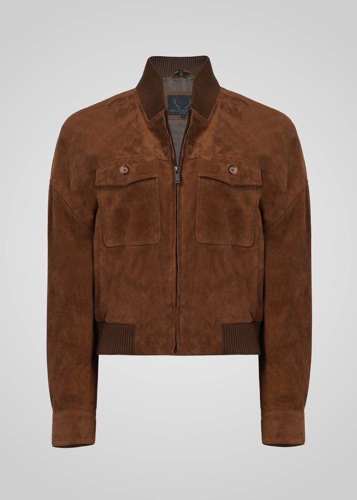 CAMILLA - SUEDE BOMBER JACKET