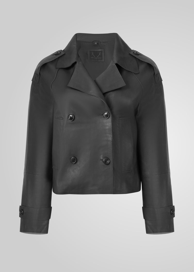 HANNA - CROPPED LEATHER JACKET – Bod & Christensen