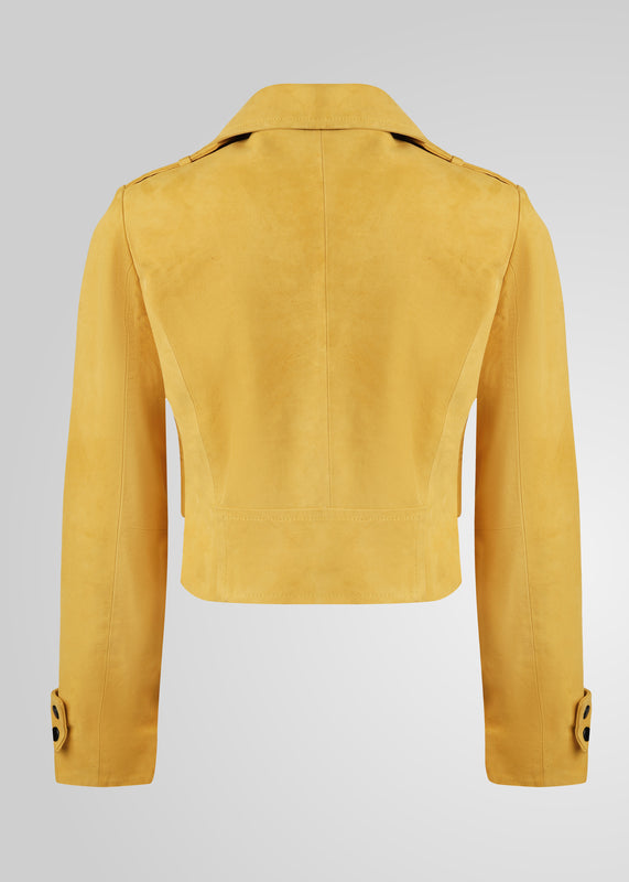 MILLIE - CROPPED DOUBLE BREASTED SUEDE JACKET