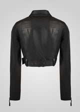 MIA - CROPPED LEATHER BIKER JACKET