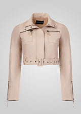 MIA - CROPPED LEATHER BIKER JACKET
