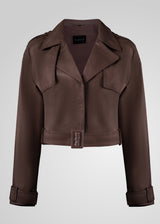 ROMIE - CROPPED TRENCH BIKER