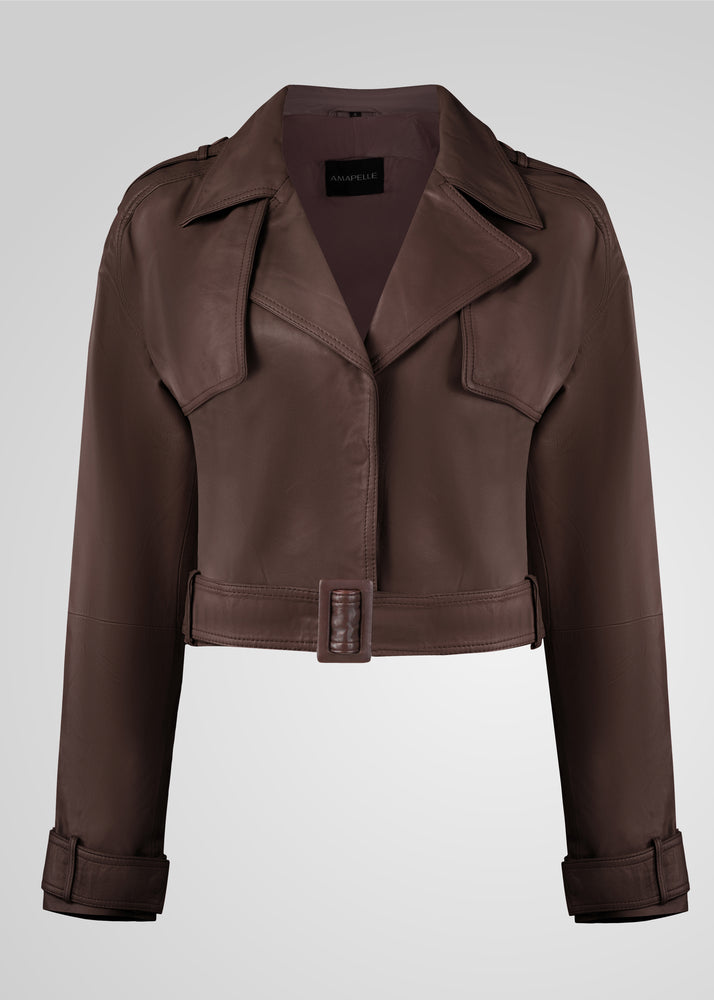 ROMIE - CROPPED TRENCH BIKER