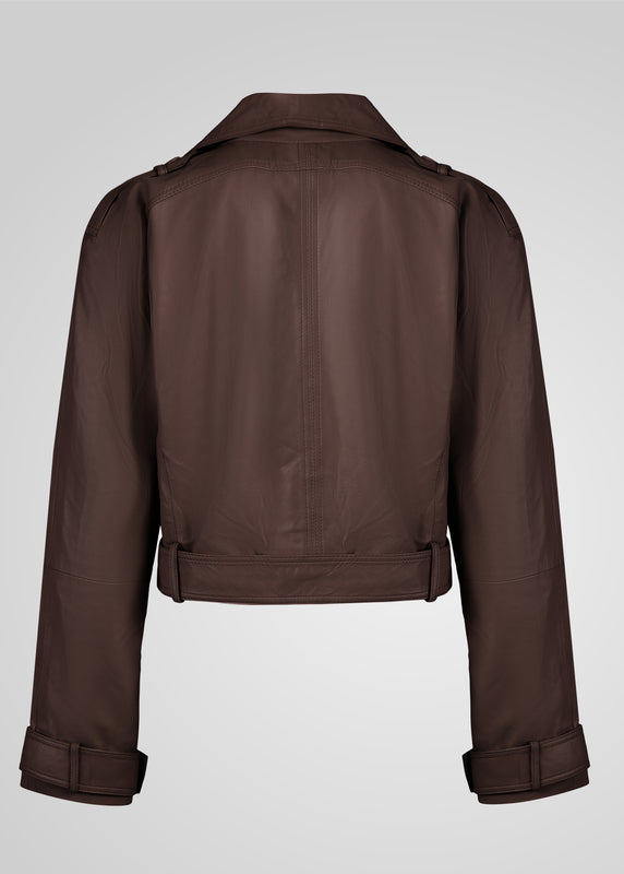 ROMIE - CROPPED TRENCH BIKER