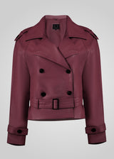 TRISHA - CROPPED LEATHER JACKET