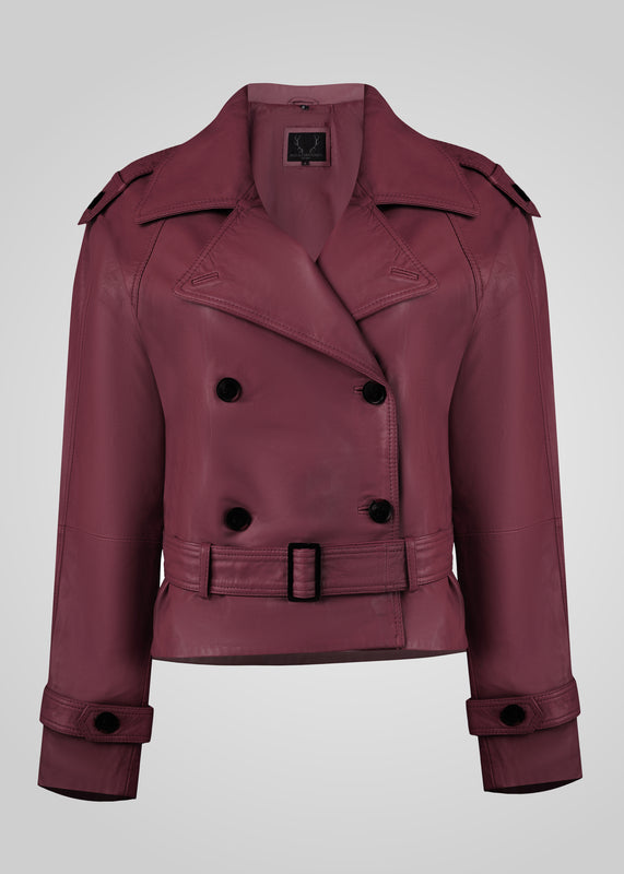 TRISHA - CROPPED LEATHER JACKET