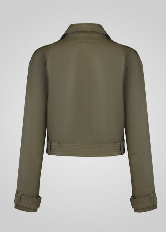 ROMIE - CROPPED TRENCH BIKER