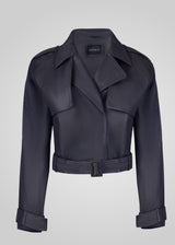 ROMIE - CROPPED TRENCH BIKER