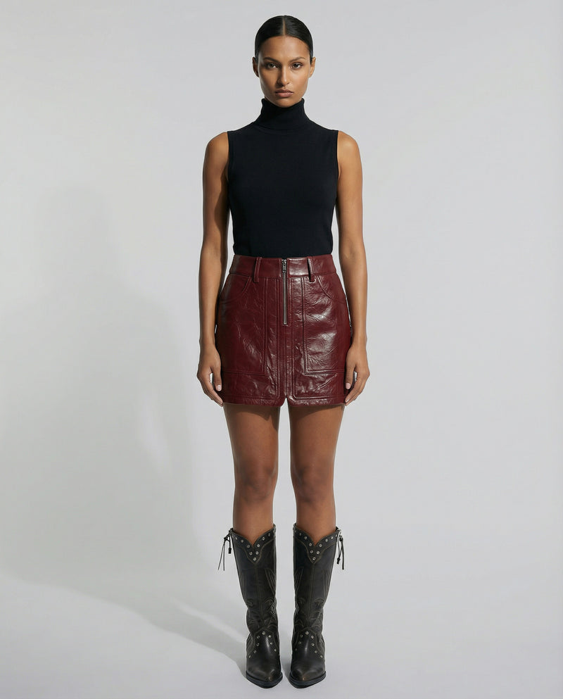 IVY- MINI LEATHER SKIRT