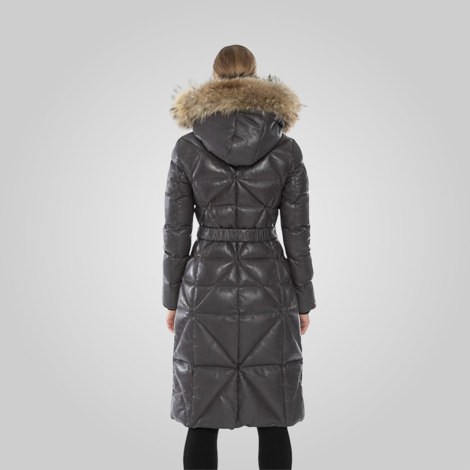 MASHA Long Leather Jacket With Fur – Bod & Christensen