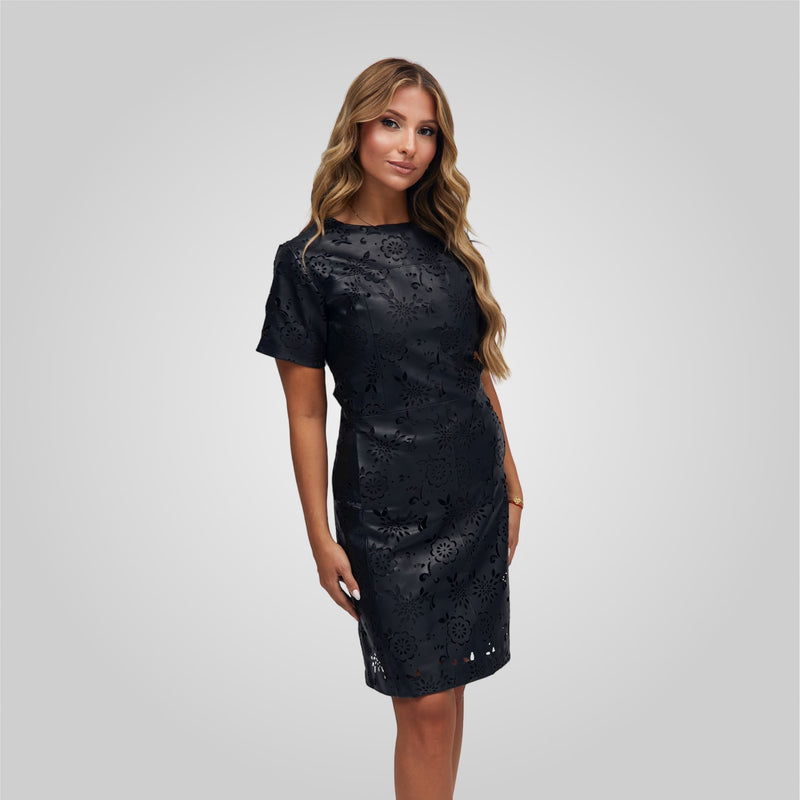 FAMMY - Dress With Laser Cut Details