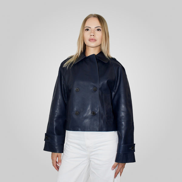 HANNA - CROPPED LEATHER JACKET