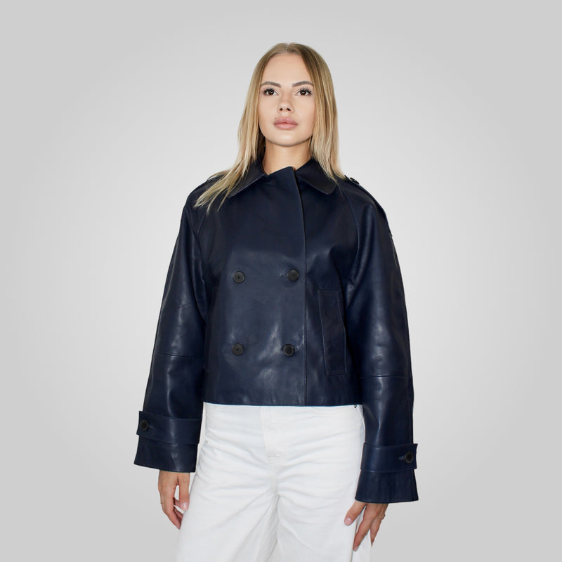 HANNA - CROPPED LEATHER JACKET
