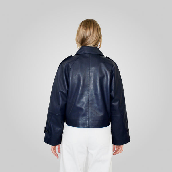 HANNA - CROPPED LEATHER JACKET