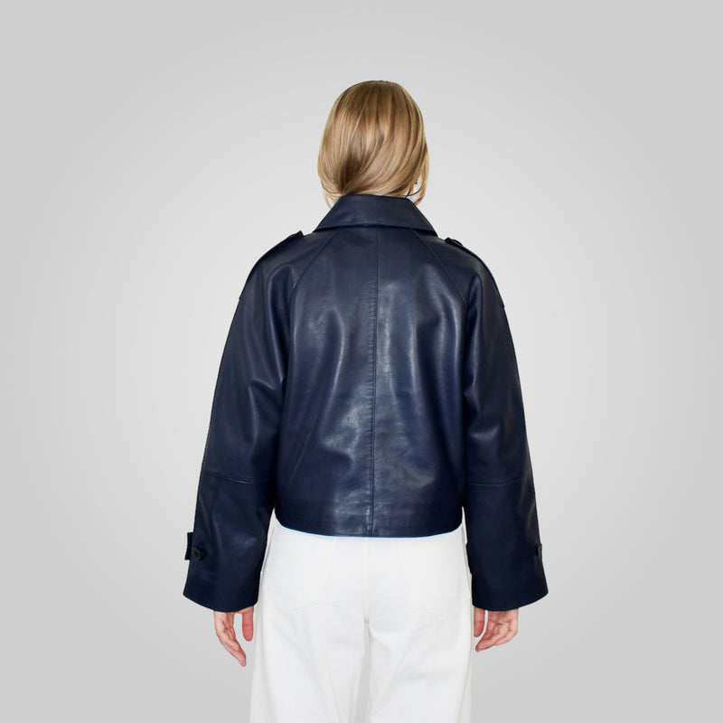 HANNA - CROPPED LEATHER JACKET