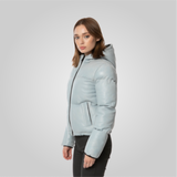 ROSA Leather Puffer Jacket With Adjustable Elastic Waist