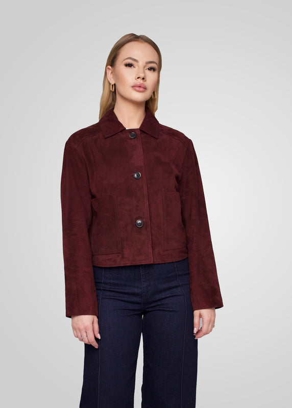 JIN - CROPPED SUEDE JACKET
