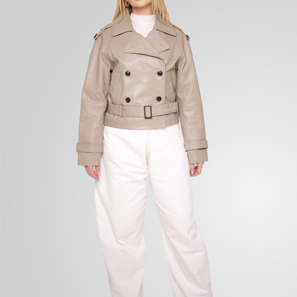 TRISHA - CROPPED LEATHER JACKET – Bod & Christensen