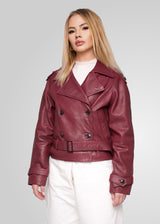 TRISHA - CROPPED LEATHER JACKET