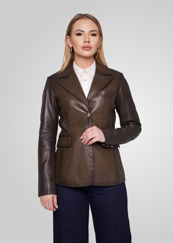 FENNA - TAILORED LEATHER BLAZER