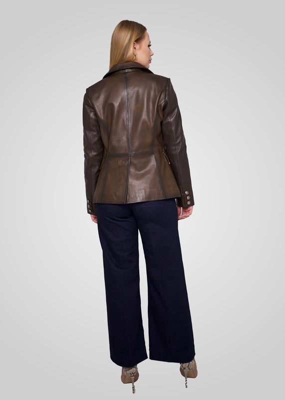 FENNA - TAILORED LEATHER BLAZER