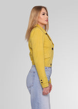 MILLIE - CROPPED DOUBLE BREASTED SUEDE JACKET