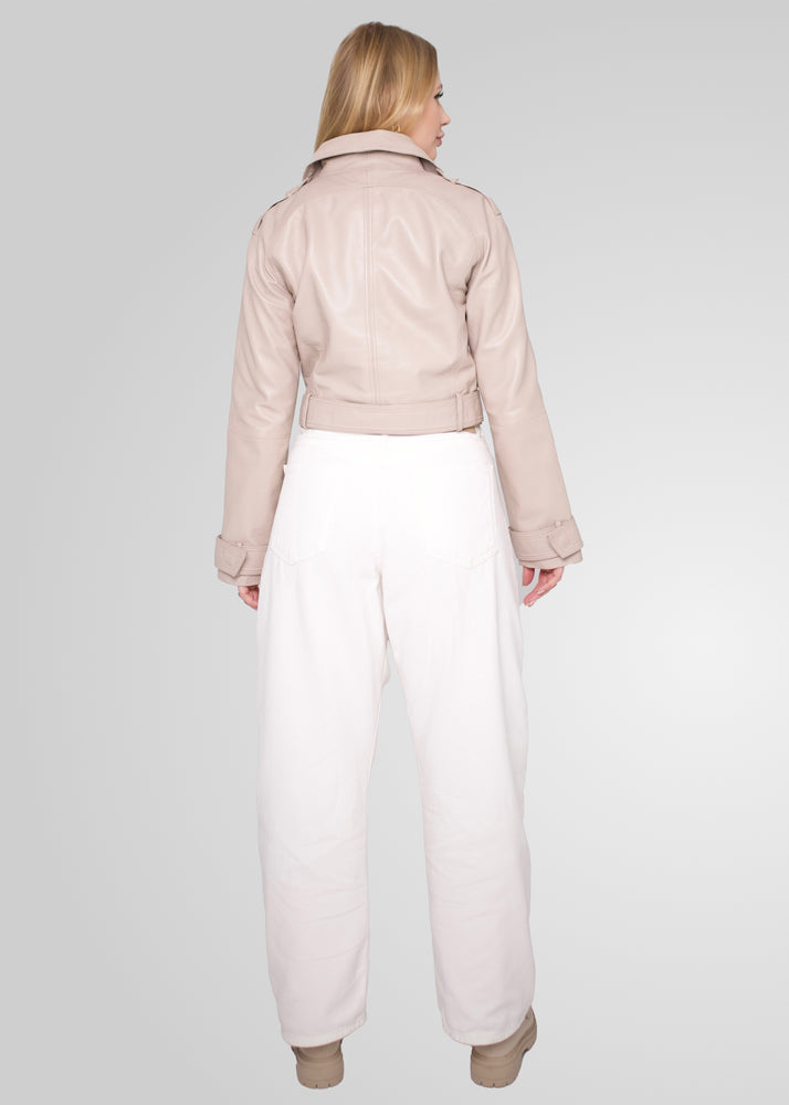 ROMIE - CROPPED TRENCH BIKER