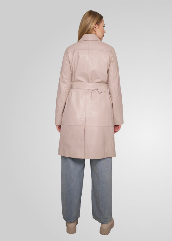 ATHEN - KNEE LENGTH LEATHER TRENCH
