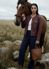TRISHA - CROPPED LEATHER JACKET