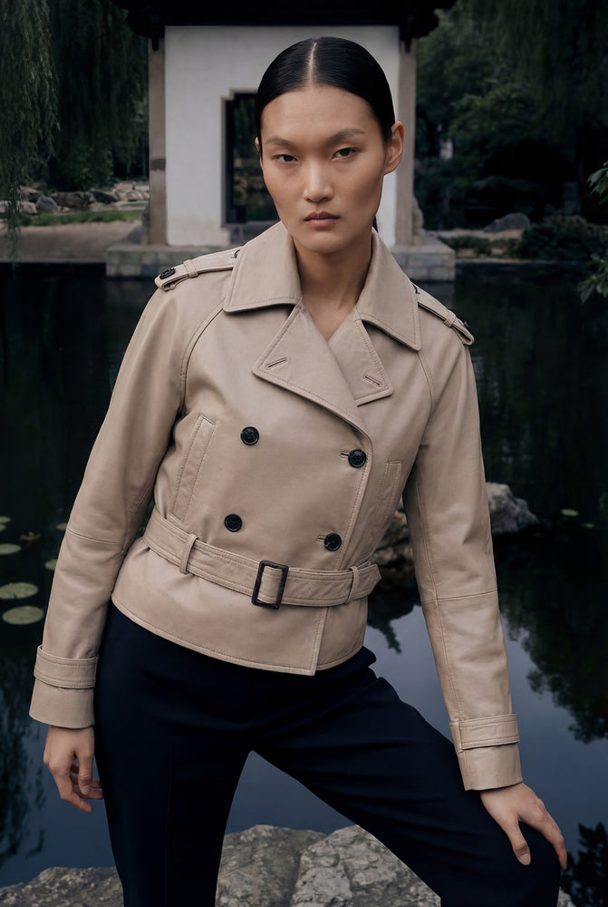 HANNA - CROPPED LEATHER JACKET