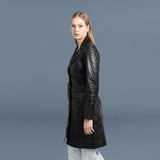 CORA Leather Trench Coat