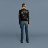 DIANE Leather Jacket With Fur Collar