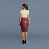 NUDE Leather Skirt with Belt
