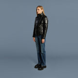 VICKY Leather Puffer Without Hood